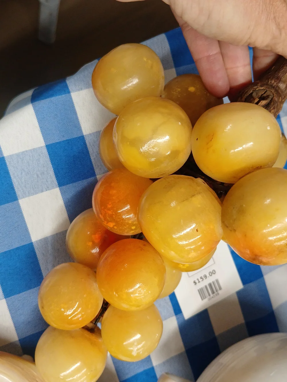 Vintage Alabaster Grape Cluster